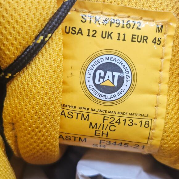 Caterpillar Men\'s Striver Steel Toe Brown Leather Work Boot Size 12 NEW